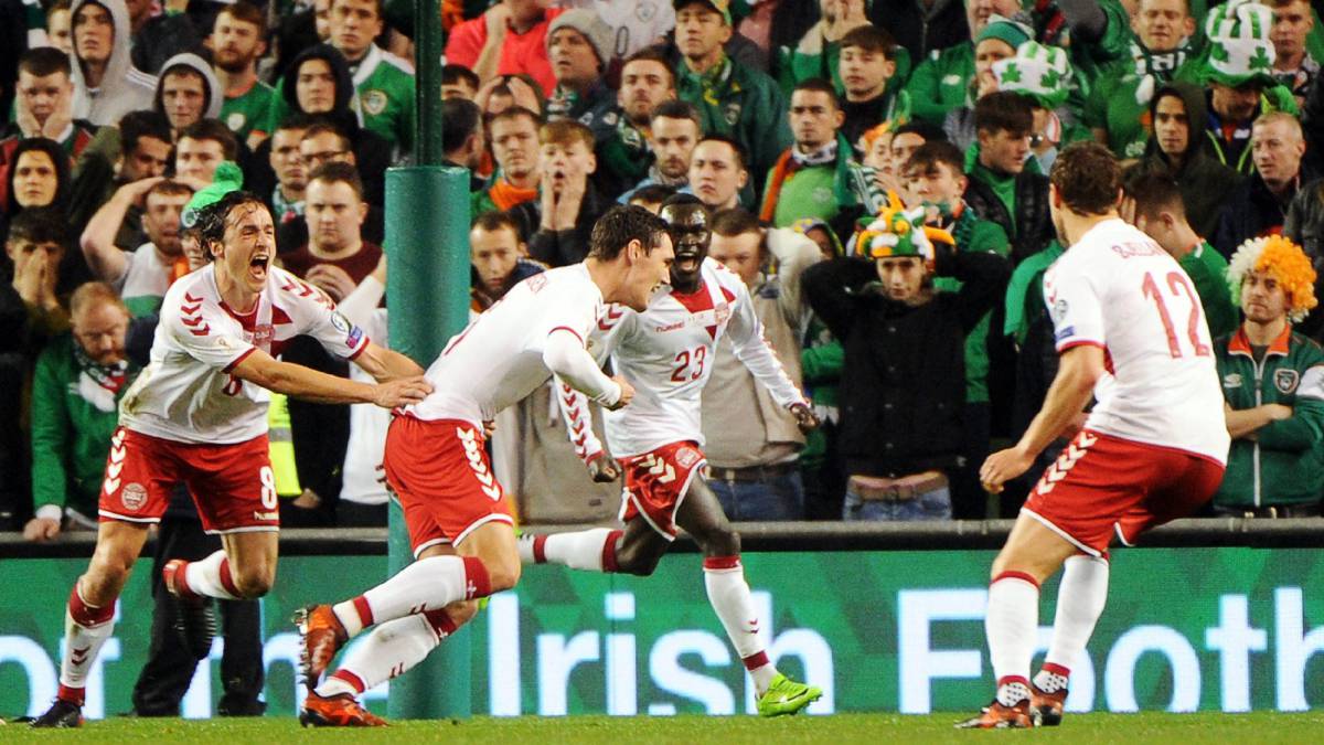 Irlanda 1 - Dinamarca 5: resumen, resultado y goles del partido