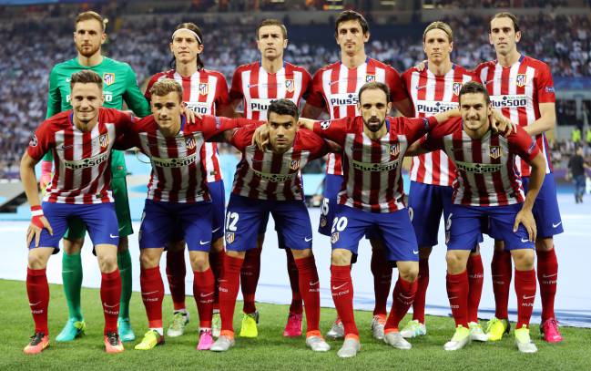 Cuatro canteranos en el once del Atlético de la final de Champions de Milán 2016.