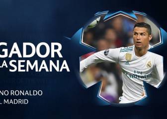 Cristiano Ronaldo, mejor jugador de la semana de la Champions