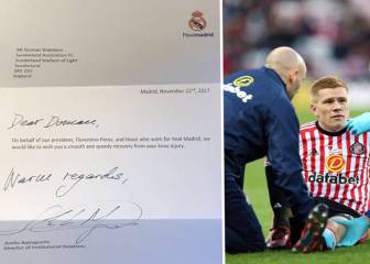 Una carta del Madrid emociona a un jugador del Sunderland