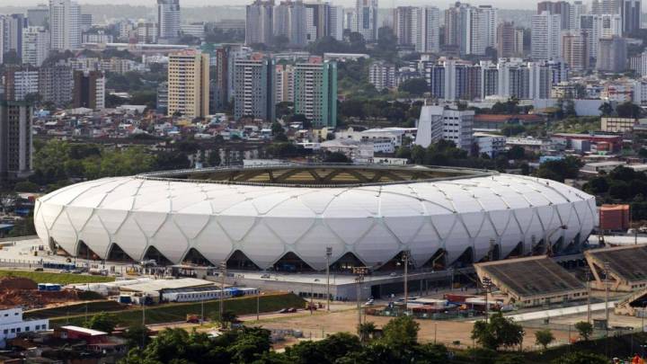 Uno de los estadios en el Mundial de Brasil.