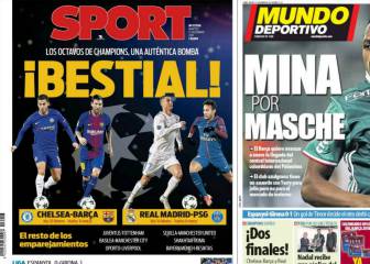 El sorteo y Yerri Mina en las portadas de Barcelona