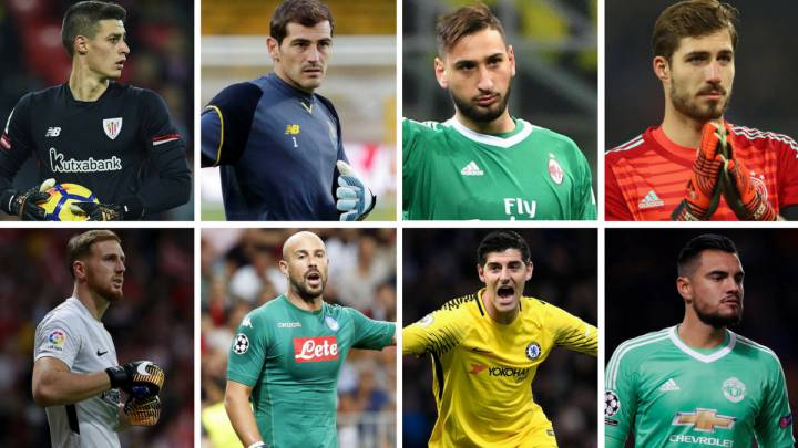 Kepa Arrizabalaga, Iker Casillas, Gianluigi Donnarumma, Kevin Trapp, Jan Oblak, Pepe Reina, Thibaut Courtois y Sergio Romero.
