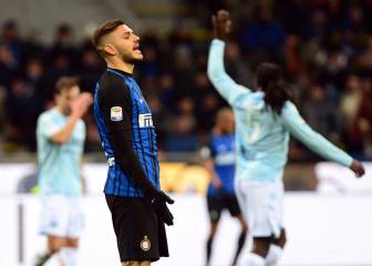 Inter se sigue alejando de la punta, empata con Lazio