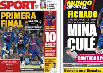 Yerry Mina y la Copa en la prensa de Barcelona