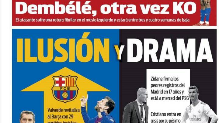 El momento del Barça y Dembélé, en las portadas de Barcelona