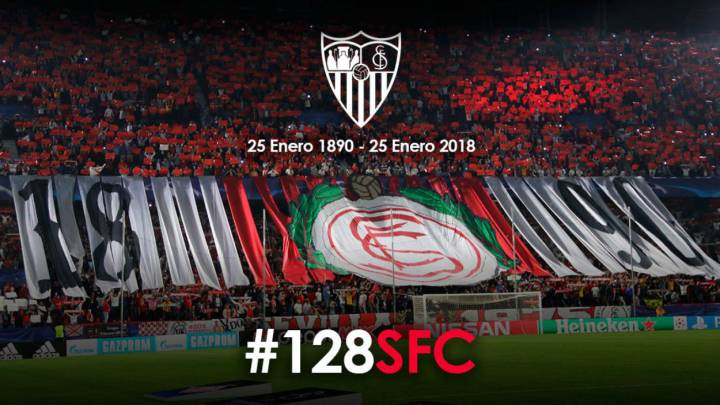 El Sevilla cumple 128 años de historia. 