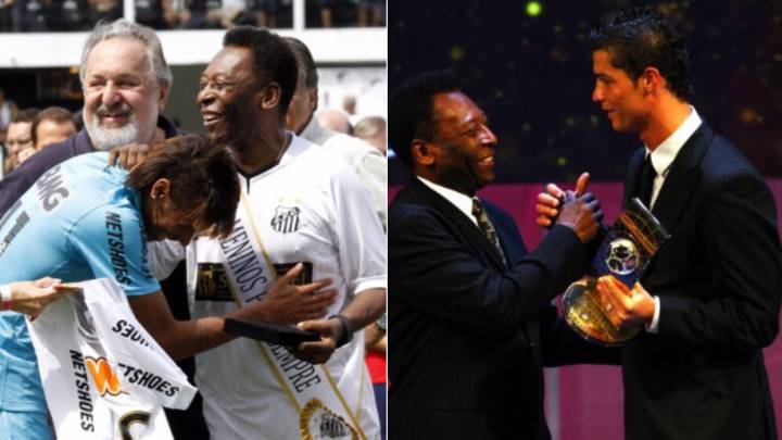 Felicitación de Pelé a Neymar y Cristiano. 