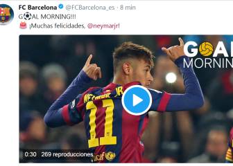 El Barça aparca el lío con Neymar y le felicita el cumpleaños
