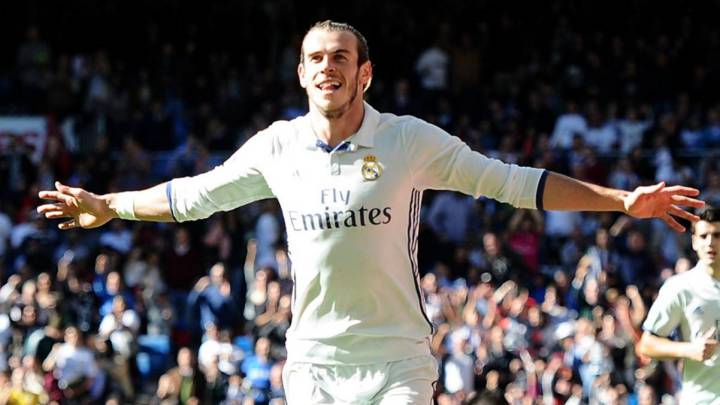 Gareth Bale celebrando uno de sus goles.