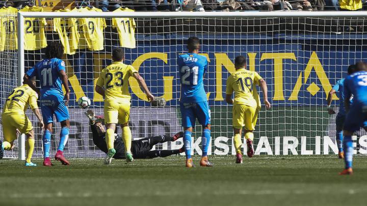 Asenjo para dos penaltis, frena al Getafe y rescata al Villarreal