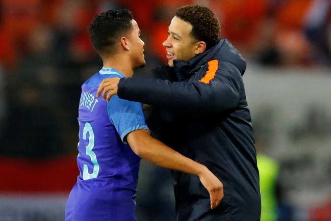 Kluivert y Depay.