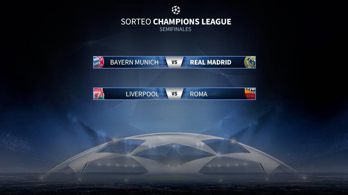 Sorteo Champions: Bayern-Real Madrid y Liverpool-Roma, semifinales ... Sorteo Champions: Bayern-Real Madrid y Liverpool-Roma, semifinales ...