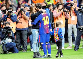 Los familiares de los jugadores del Barcelona también celebraron la Copa...todo en imágenes