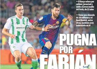 Prensa de Barcelona: el bético Fabián suena cada vez más fuerte