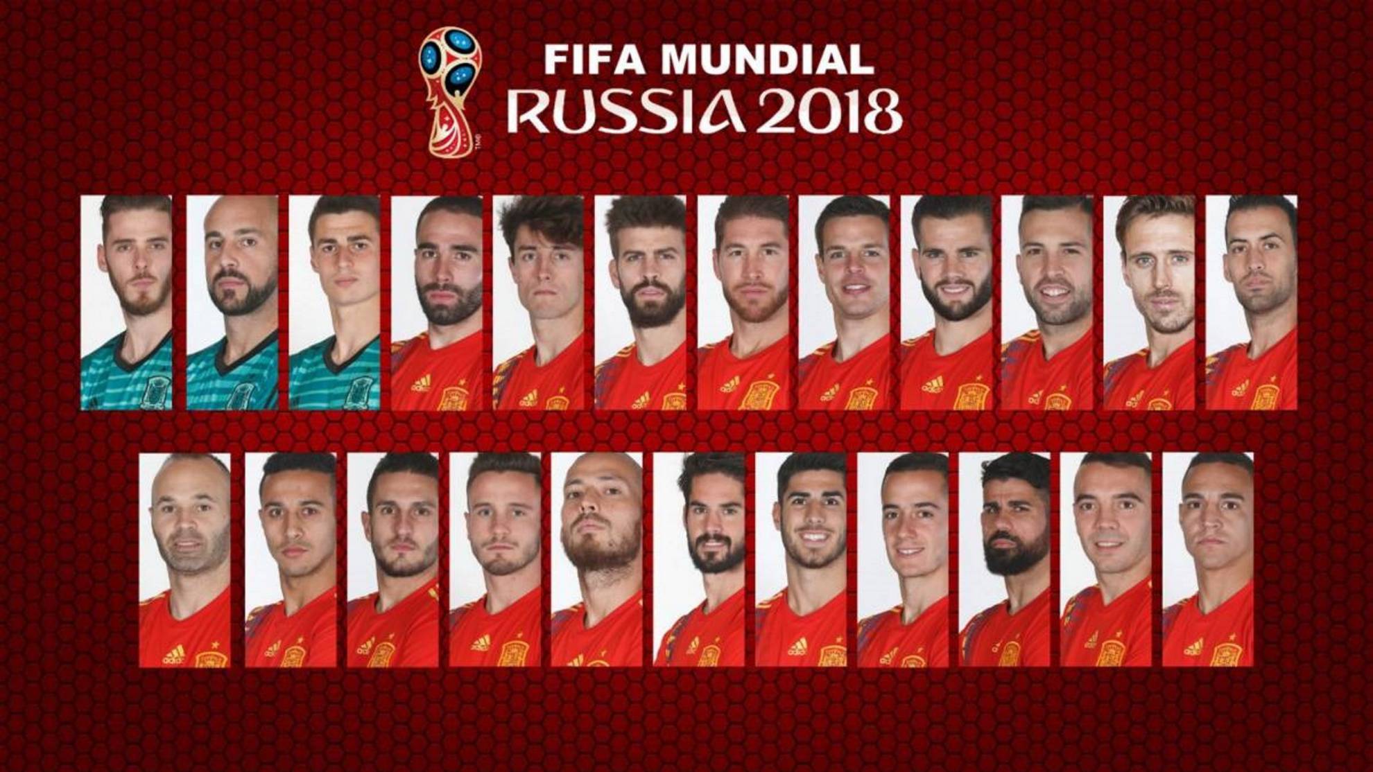 Alineación de España en el Mundial 2018: lista y dorsales