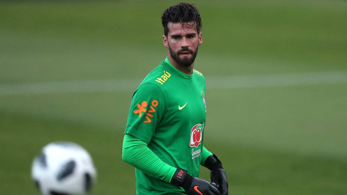 Alisson, in training in Brazil.