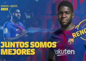 Samuel Umtiti extends Barcelona contract to 2023