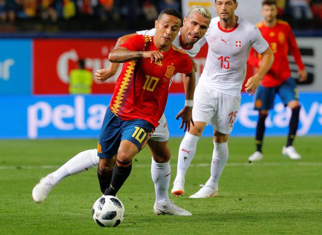 Thiago Alcántara ante Suiza.