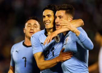 Suárez y Giménez anotan en el cómodo triunfo de Uruguay