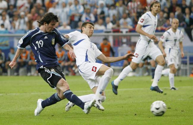 Messi marcó en el Mundial de 2006.