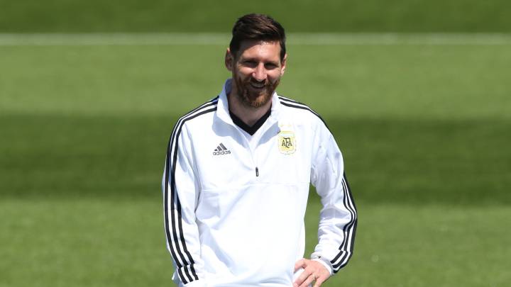 Messi con Argentina. 
