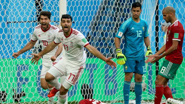 Irán celebra su triunfo ante Marruecos.