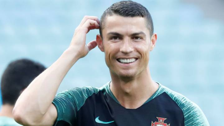 Cristiano Ronaldo, en la concentración de Portugal.