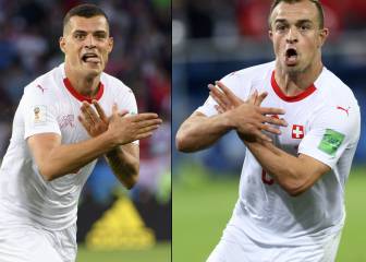 Xhaka y Shaqiri sufren multa por su polémica celebración