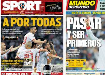 España y De Jong en las portadas de Barcelona