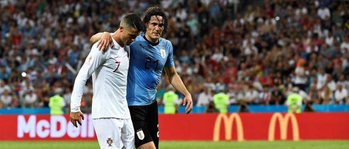 Cavani despide a Cristiano