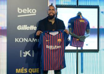 Arturo Vidal's first day as a Blaugrana - in pictures