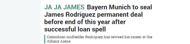 Titular del diario británico The Sun: "Ja Ja James".