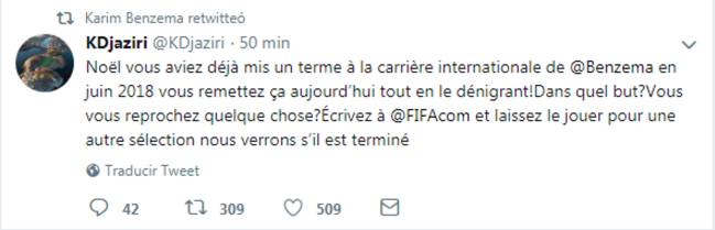 Retuit de Benzema.