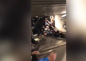 Pánico en Roma: múltiples fans del CSKA heridos al romperse la escalera mecánica del metro