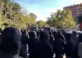 Barcelona Boixos Nois ultras sing Nazi song at Vallecas