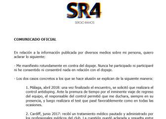 Comunicado de Ramos: 