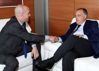 Tebas y Rubiales sellan la paz “por el bien del fútbol español”