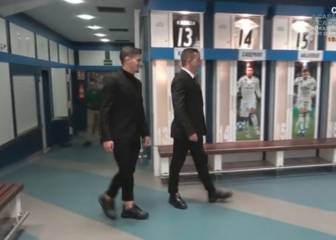 La primera frase que le salió de dentro a Brahim al ver su nuevo vestuario y su locker