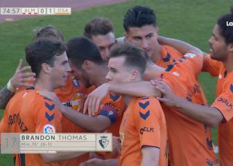 El Almería mereció ganar pero el Osasuna sentencia el partido