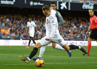 Reparto de puntos en Mestalla en un partido con poco fútbol