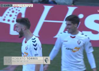 Roberto Torres salva un punto para el Osasuna en el 94'
