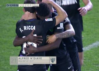 N'Diaye salva un punto para el Málaga en el descuento