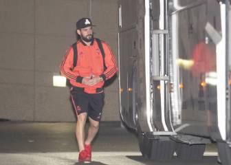 Isco y Mariano, en la grada