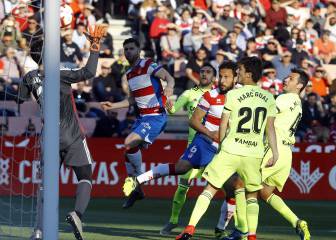 Germán lanza al Granada a balón parado, el mal del Zaragoza