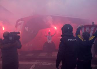El ambiente antes del partido entre el Sporting y el Oviedo