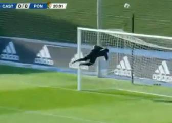 Luca Zidane opositando al primer equipo delante de su padre: vean sus dos paradas increíbles