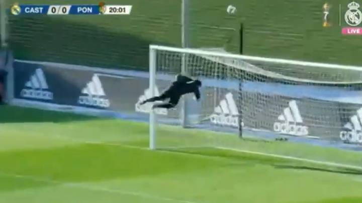 Luca Zidane opositando al primer equipo delante de su padre: vean sus dos paradas increíbles