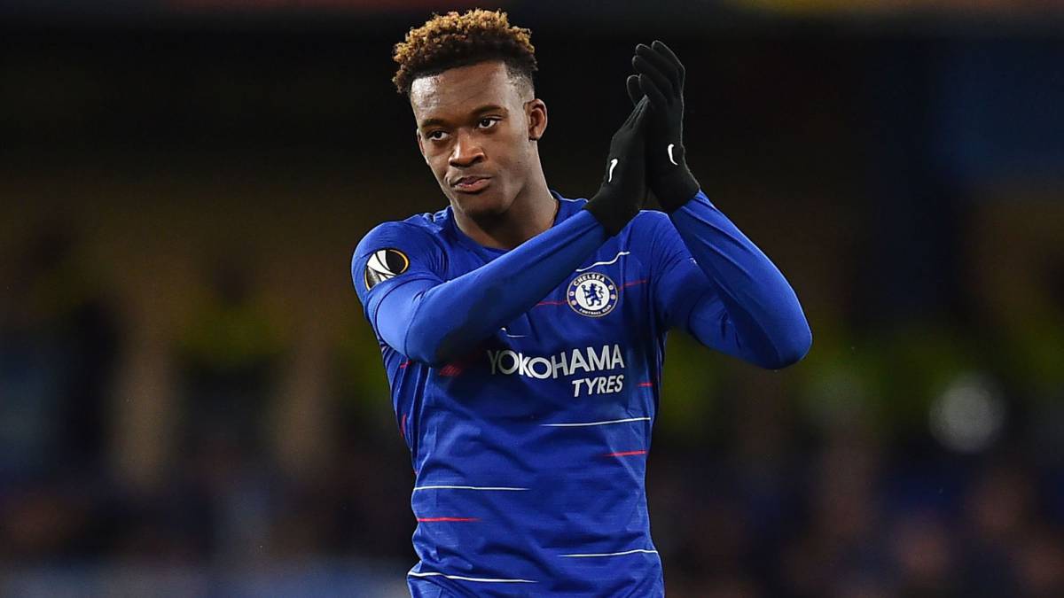 Hudson-Odoi en un partido del Chelsea en Europa League (Foto. AFP).