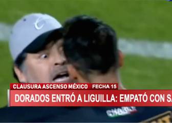 Se volvió loco Maradona: así reaccionó al gol de falta de su equipo